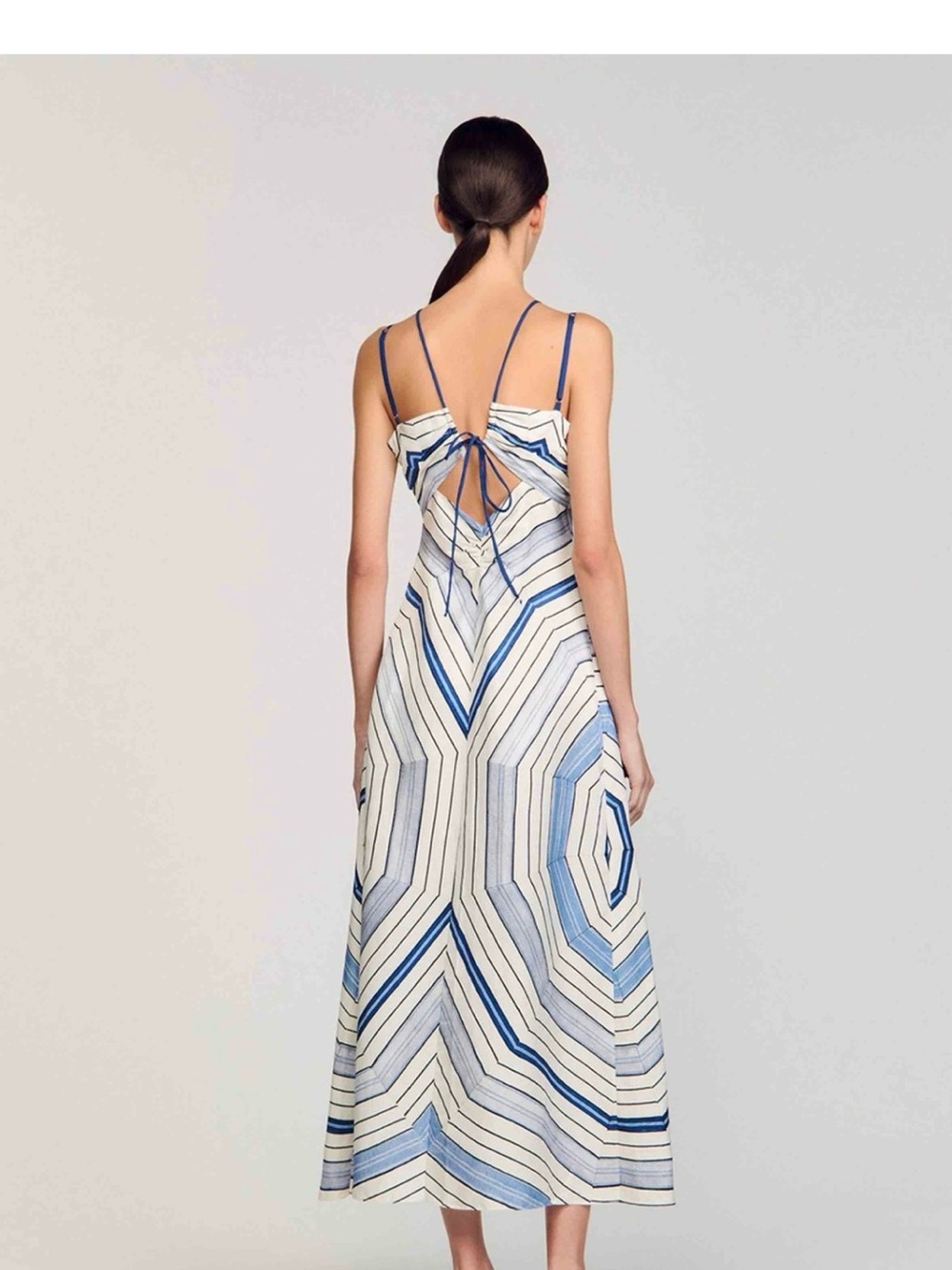 Sandro x Louise Bourgeois Spiral-Motif Maxi Dress   Size 42  = US 10 - Picture 2 of 8